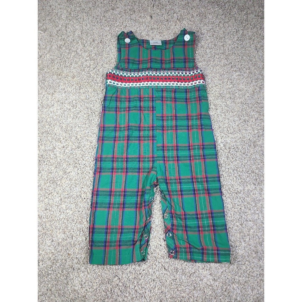 Smocked baby boy's Christmas‎ longall 12m